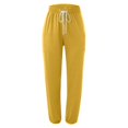 thumbnail image 5 of Sngxgn Womens Yoga Pants Wide Leg Loose Comfy Lounge Pants Workout Sweatpants for Women with Pockets(Yellow,XL), 5 of 6