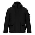 thumbnail image 5 of IYTR Winter Coats for Men Long Sleeve Hooded Fall Winter Thermal Coats Insulated Warm Winter Jackets (Black,XL), 5 of 7