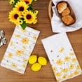 thumbnail image 3 of Jbralid Spring Kitchen Towels Yellow Flower Dish Towels 16x27.5 Inch Ultra Soft Absorbent Bar Drying Cloth Grey Stripes Hand Towel for Kitchen Bathroom Party Home Decorations Set of 2, 3 of 5