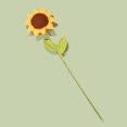thumbnail image 3 of Ounissouiy Flor artificial rama ganchillo costura girasoles artesanía DIY arte simulación ramo decoración dormitorio sala de estar florero Flores artificiales Ounissouiy HA067508-00, 3 of 6