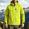thumbnail image 2 of Jackets for Men, Men's Packable Rain Jacket Waterproof Lightweight Raincoat, Windproof, Breathable, Mesh lining, 10000mm H₂O, Underarm vents, Adjustable Hood, Zipper Pockets, Cycling, Hiking, Golf, 2 of 9