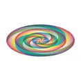 thumbnail image 4 of Rainbow Piggy Bank, Spiral Rosette Pattern with Wavy Stripes Abstract Contemporary Design, Ceramic Coin Bank Money Box for Cash Saving, 3.6" X 3.2", Multicolor, by Ambesonne, 4 of 4