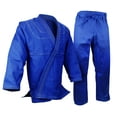 thumbnail image 1 of Double Weave BJJ Gi Kimono, 100% cotton Preshrunk, Jiu Jitsu Blue Uniform set 500G Gi, 1 of 2