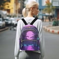 thumbnail image 7 of FORMRS Mini Backpack Purse for Women Travel Daypack Casual Shoulder Bag, Pink Neon Road, 7 of 7