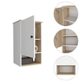 thumbnail image 3 of Atlin Designs Armoire à Pharmacie de Salle de Bain Moderne en Bois, Chêne Clair/blanc, 3 of 6