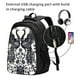 thumbnail image 2 of Fotbe Artistic Black White Peacocks Mochila con Estampado y Puerto USB para Hombre y Mujer, Mochila Antirrobo, Mochila de Viaje, Mochila Escolar, Mochila Universitaria, 2 of 7