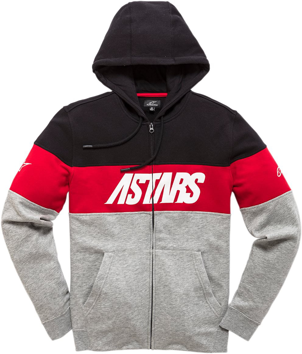 Alpinestars Mens Logo Fleece Full Zip Hoodie Modern Fit Hooded Sweatshirt