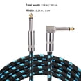 thumbnail image 2 of Audio Cable 6.35mm Stereo Audio Cable Professional Cable for Electric Guitar, 2 of 8