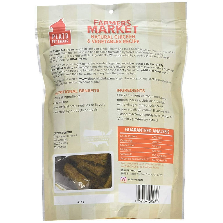 Plato farmers market dog treats top