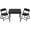Black, variant on WhizMax Folding Activity Table & 2 Padded Chairs Set Portable Desk & No Assembly Required, Black