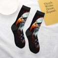 thumbnail image 4 of Uemuo USA Bald Eagle Printed Kids Boys Socks Seamless Crew Socks Crazy Funny Athletic Sport Socks for Children, 4 of 6