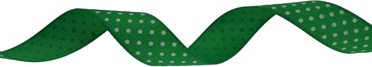 NANAHuang Polka Dot Grosgrain Ribbon 25 Yard Each Roll Polyester (3/8", Royal Blue)