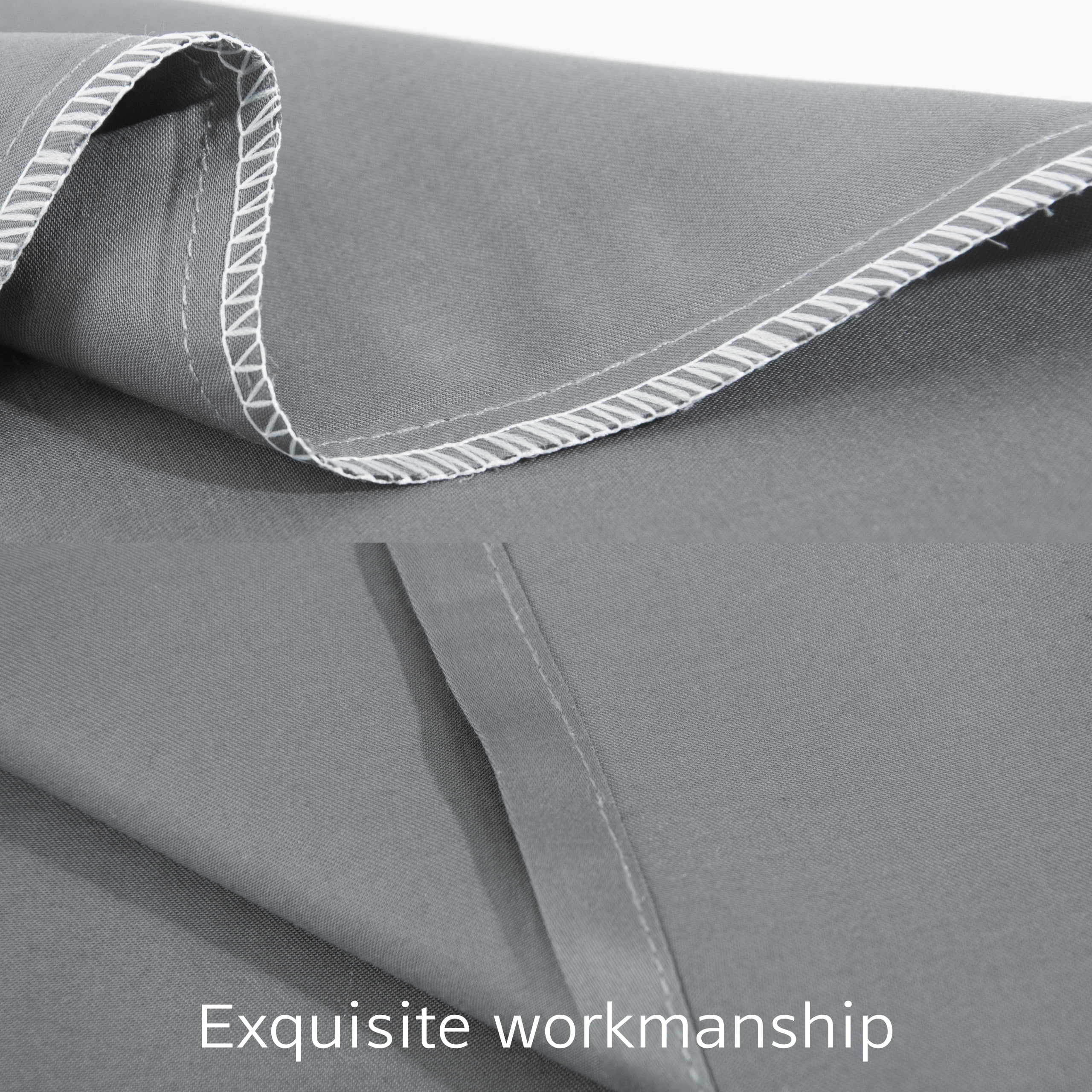 NTBAY 2 Pack 100% Egyptian Cotton Body Pillowcase with Envelope Closure,Soft and Easy Care Long Body Pillow Cover, 20" x 54", Dark Gray