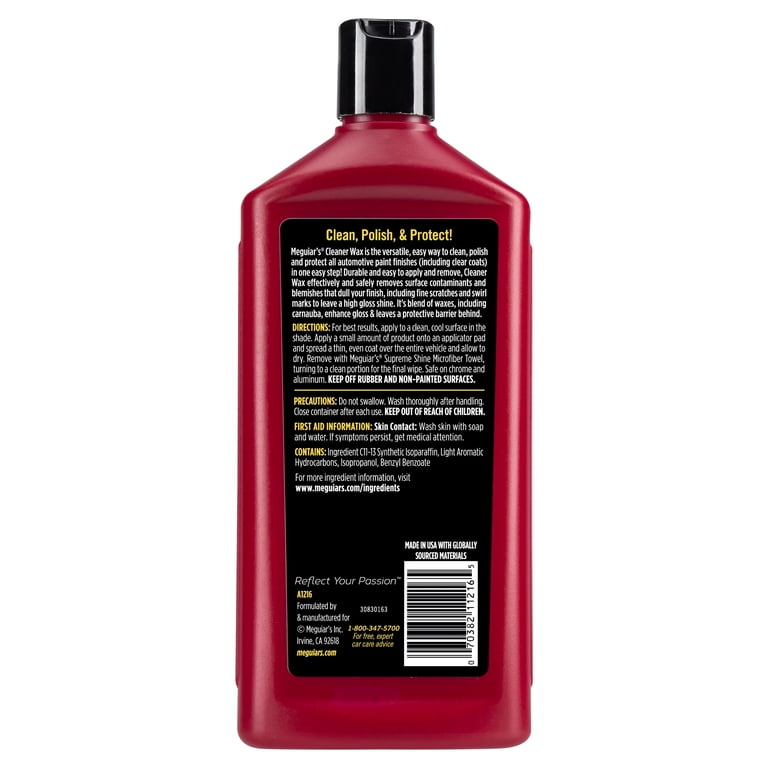 Meguiar's, Cleaner Wax, Liquid Wax Cleans and Shines in 16 oz