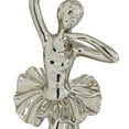 thumbnail image 6 of 4"W, 11"H Silver Porcelain Dancer Sculpture, by DecMode (2 Count), 6 of 9