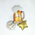 thumbnail image 5 of Efavormart Set Of 5 | White/Gold Round Happy Birthday Mylar Foil Helium Balloon Set, Cheers Beer Mug, Star Balloon Bouquet With Ribbon Birthday Party Decorations, 5 of 11