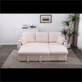 thumbnail image 2 of Pemberly Row Reversible Wool Sectional Pullout Sofa Bed With Storage in Beige, 2 of 15