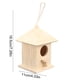 thumbnail image 3 of Comedero Colgante para Aves de Casa, Refugio de Madera, Diseño Rústico con Cuerda, Pequeña Jaula para Pájaros, Acento Decorativo, 18.5x11x11 cm para Jardín, Uso Exterior, 3 of 6