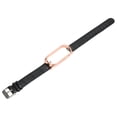 thumbnail image 3 of Bracelet de Remplacement, Installation Facile Bracelet de Montre Connexion Sans Couture Cadre Protecteur en Cuir PU Moderne Réglable pour Hommes Femmes pour Randonnée Noir, Noir Argent, Noir, 3 of 8