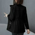 thumbnail image 6 of YDFCWXW Women's Casual Slim Fit Windbreaker Jacket Zip Up Lightweight Utility Jackets Anorak Coat Black, XXL, 6 of 6