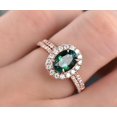 thumbnail image 2 of HeartsAndYou 1.5ct Natural Green Emerald Bridal Set Band Filigree Ring 14k SOLID Rose Gold, 2 of 9