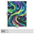 thumbnail image 4 of Nawypu Printed Antipill Winter Blanket Fabric Milkyway Sky Galaxy Outer Space Stars Night Aurora Borealis Stargazers Nature Northern Lights Landscapes Purple Green Blue Navy Swirls Sold, 4 of 6