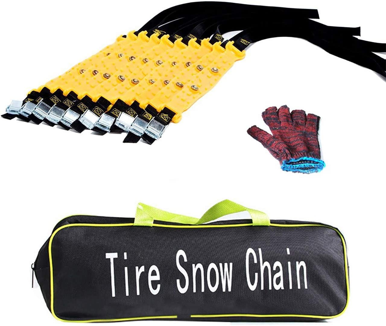 Set of 10 Car Snow Chains, Universal Fit Antislip Car Chains Car