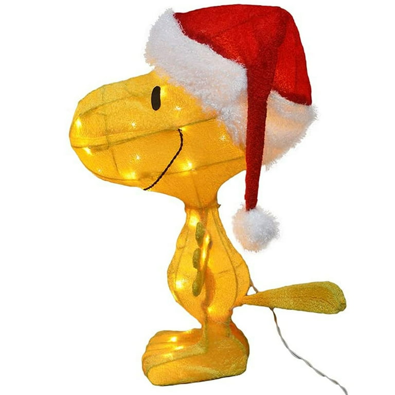 ProductWorks Peanuts Charlie Brown & Singing Snoopy + Woodstock Santa Hat