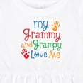 thumbnail image 4 of Inktastic My Grammy and Grampy Love Me Girls Baby Dress, 4 of 5