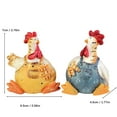 thumbnail image 3 of 2 Pcs Resin Crafts Statue Couples Chicken Figurine Chicken Shape Craft Decorative Miniature Lovely Garden Home Decoration For Easter Valentine, 3 of 5