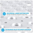 thumbnail image 2 of GPED BathTub Mat, Non-Slip Bath Mat, Machine Washable Shower Mat for Bathtub Floor Liner Mats with Suction Cups and Drain Holes, Clean and Soft on Feet, 34x22 Inch for Bathroom Floor, White, 2 of 6