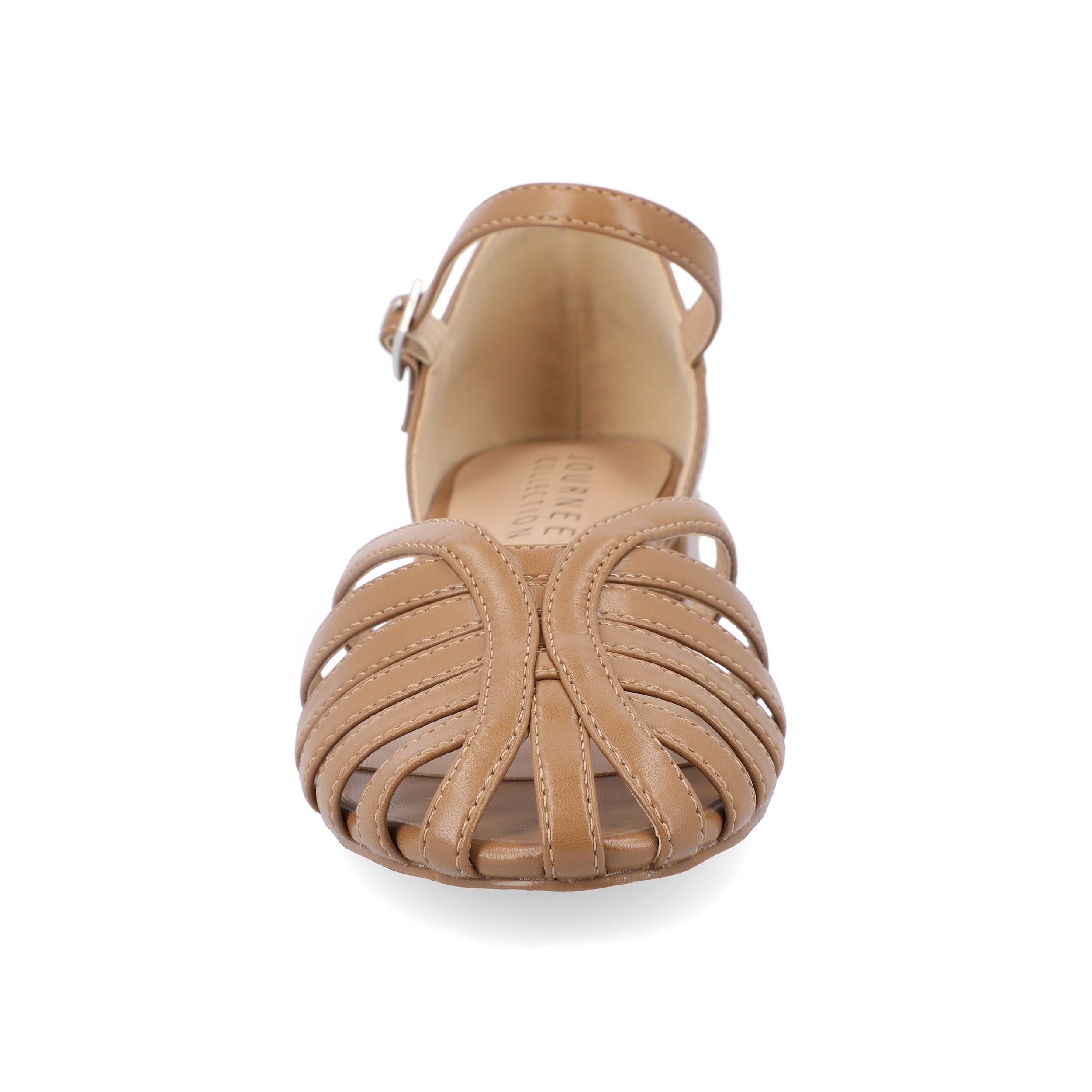 Journee Womens Joannah Mary Jane Block Heel Round Toe Flats