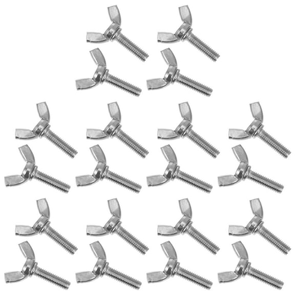 20PCS M6x20 Wing Screws Stainless Steel Thumb Screws Hand Tightened Bolts