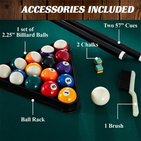 Barrington - Springdale 90" Billiard Table - Green/Brown