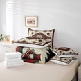 thumbnail image 6 of Feelyou Red Vintage Aztec Bedding Comforter Set 7pcs, Bohemian Triangle Abstract Queen Bedding Sets, Teens Women Men Reversible Queen Sheet Sets, Super Cozy Room Decor, 6 of 8