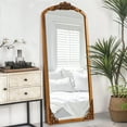 thumbnail image 2 of Wooden Arch Full Length Vintage Decorative Mirror for Living Room Bedroom 70"x30",Gold, 2 of 7