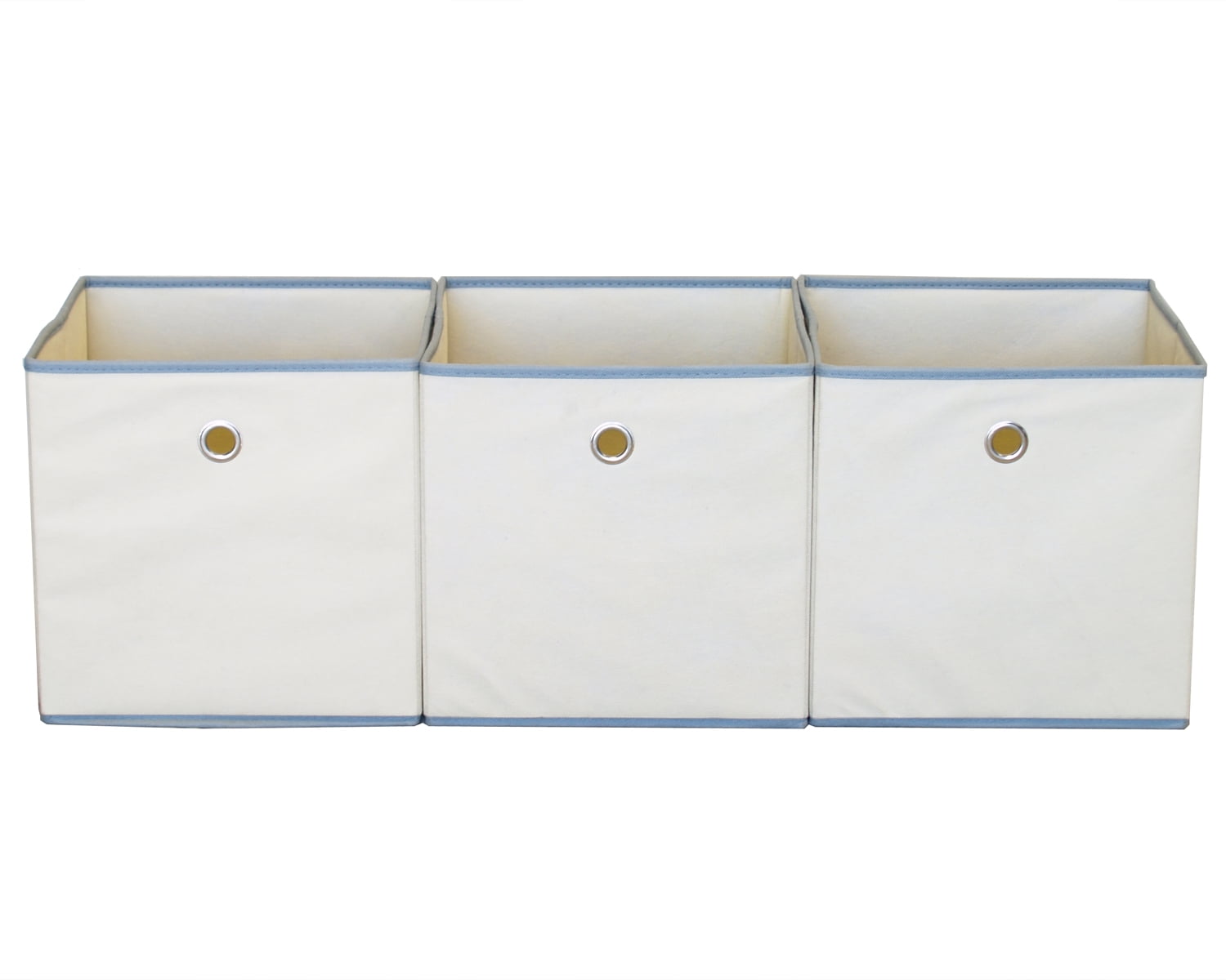 ST16721 Colonial fabric bin, color: beige with light grey trim.