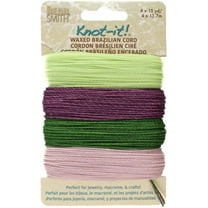 The Beadsmith Knot It Waxed Polyester Cord – Lavender Fields – 0.7mm Diameter – 4 Cords, 15 Yards Each – Make Jewelry, Macrame, Friendship Bracelets and DIY Crafts