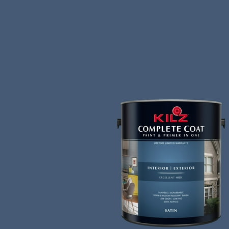 Authentic Navy, KILZ COMPLETE COAT Interior/Exterior Paint & Primer in One,