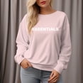 thumbnail image 6 of Women's 300g ESSENTIALS Letters Round Neck Pullover Sweatshirt, 6 of 11