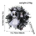thumbnail image 3 of Halloween Decorations Halloween Skeleton Bride And Groom Mesh Garland Artificial Flower Ghost Rattan Pendant Horror Decoration for Front Door and Wall Decor, 3 of 3