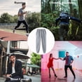 thumbnail image 2 of Men Casual Sports Pants Grey Pants Fit Outdoor Jogging Drawstring Track Pants, 2 of 5