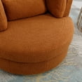 thumbnail image 6 of Aukfa 42" Oversized Swivel Accent Chair Barrel Read Chair for Bedroom Living Room, Caramel, 6 of 8