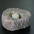 thumbnail image 3 of 6.75" Eye-Catching Textured and Rustic Woodland Tree Trunk Candle Holder, 3 of 3