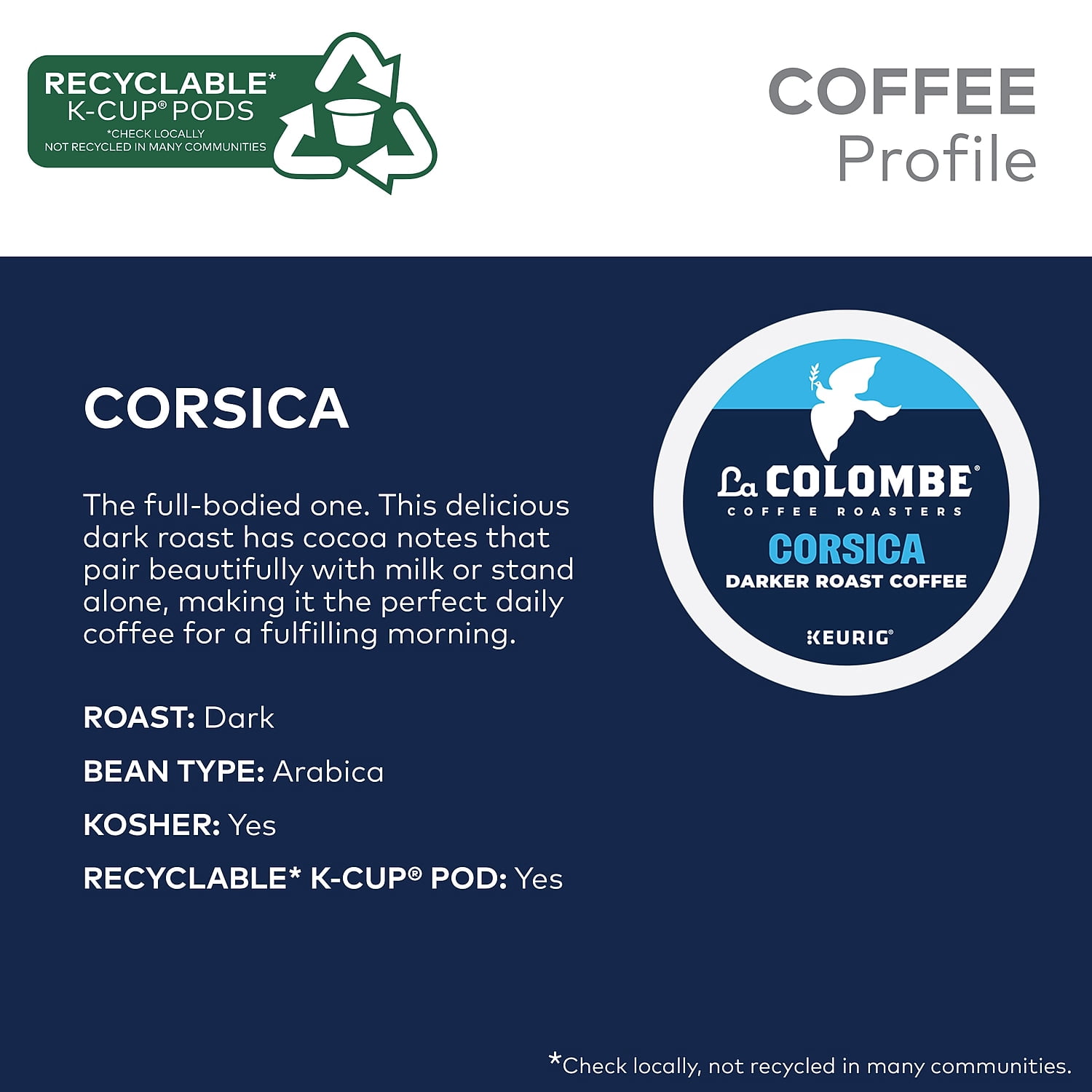 La Colombe® Nizza Medium Roast Coffee Keurig K-Cup Pods, Single Serve, Pack Of 20 Pods