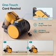thumbnail image 6 of Atilioo Portable Canister Vacuum Cleaner with Washable HEPA Filter, Lightweight Powerful Electric Vacuum for Carpets & Hard Floors, Yellow, 6 of 9
