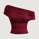 thumbnail image 5 of Mujeres V Cuello Tops sin Mangas sin Espalda Hueco con Flor Bordado, Poliéster Spandex Tejido Elástico para las Vacaciones de la Fiesta, 5 of 9