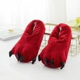 thumbnail image 1 of Pantoufles en Peluche Patte de Monstre Cosplay Pantoufles Patte de Monstre Chaussures d'Intérieur (Rouge, 40-44), 1 of 6