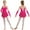 Pink, variant on XUNZOO Kids Girls Figure Ice Skating Dress Sleeveless Leotard Dresses with Gloves Lyrical Dance Costume Yellow 14
