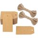 thumbnail image 1 of KAIYANG Paquete de 100 etiquetas de regalo de papel kraft, 2,5 cm x 5 cm, etiquetas colgantes con hilo de arpillera, 20 metros, 1 of 4